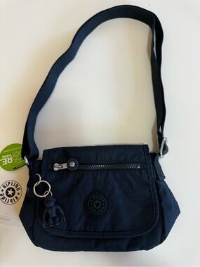 Kipling Navy Crossbody Bag with Monkey Keychain